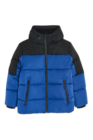 Gewatteerde Jas met Capuchon - Koningsblauw