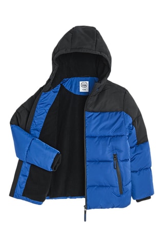 Gewatteerde Jas met Capuchon - Koningsblauw