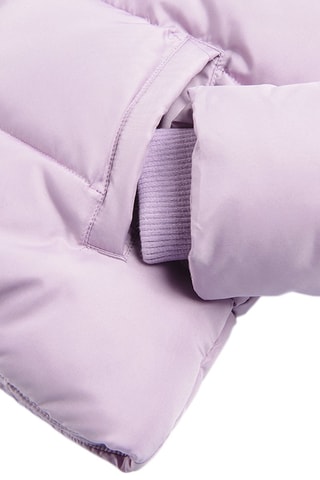 Gewatteerde Jas met Capuchon - Lichtpaars
