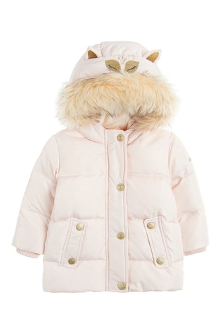 Gewatteerde Jas met Capuchon met Oren - Roze