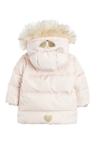 Gewatteerde Jas met Capuchon met Oren - Roze