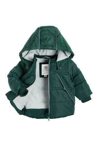 Gewatteerde Jas met Capuchon - Donkergroen
