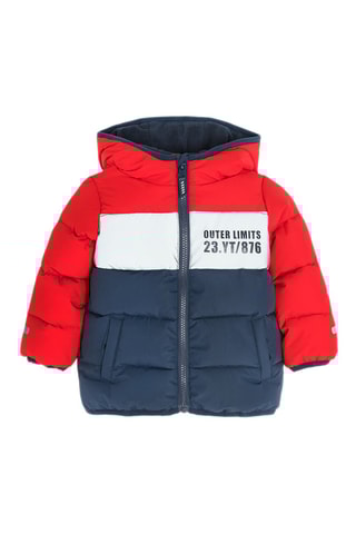 Gewatteerde Jas met Capuchon - Marineblauw