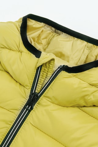 Gewatteerde Jas met Capuchon - Geel