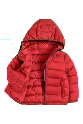 Gewatteerde Jas met Capuchon - Rood