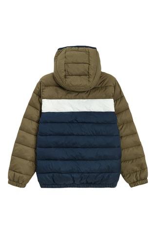 Gewatteerde Jas met Capuchon - Marineblauw en Kaki