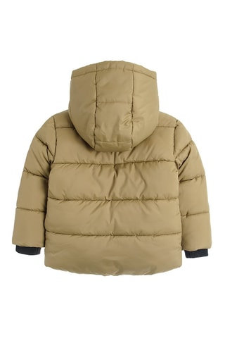 Gewatteerde Jas met Capuchon - Kaki