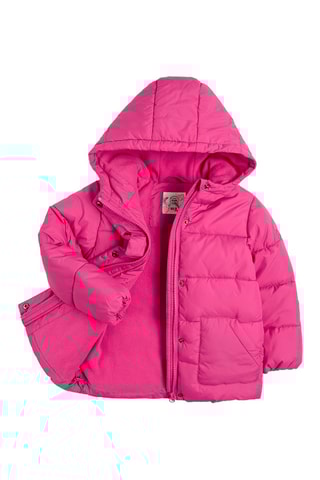 Gewatteerde Jas met Capuchon - Fuchsia