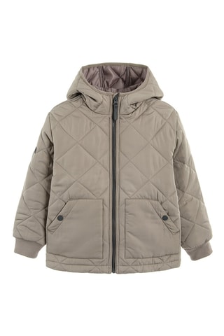 Gewatteerde Jas met Capuchon - Kaki