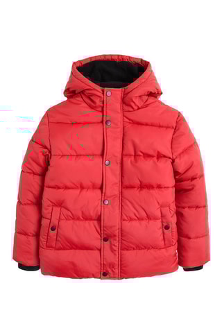 Gewatteerde Jas met Capuchon - Rood