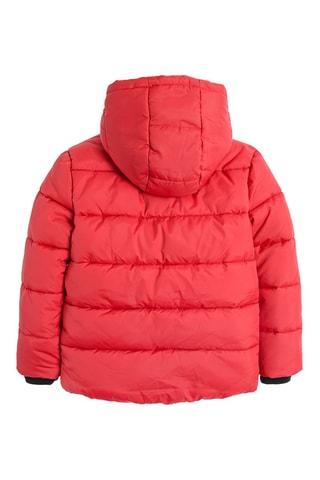 Gewatteerde Jas met Capuchon - Rood