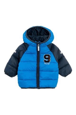 Gewatteerde Jas met Capuchon - Blauw