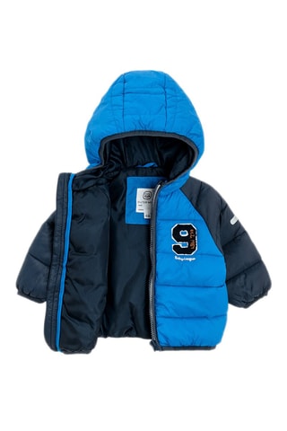 Gewatteerde Jas met Capuchon - Blauw