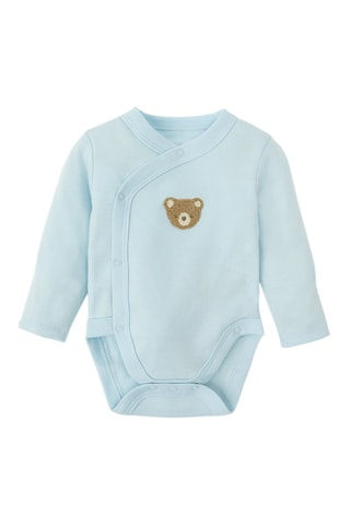 2 Biologisch Katoenen Rompertjes - Wit en Hemelsblauw