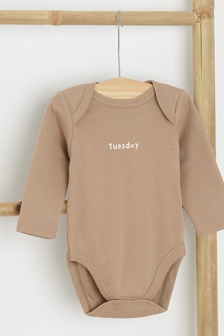 5 bodys - Marron et beige