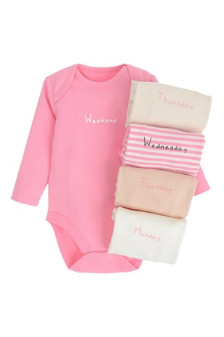 5 Rompertjes - Roze en Beige