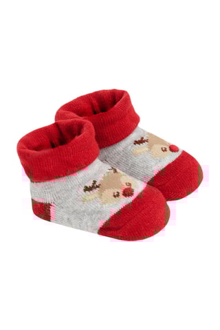 Chaussettes antidérapantes - Gris chiné