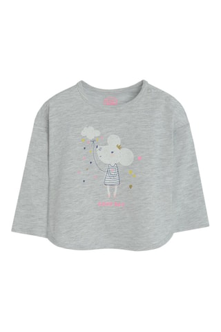 T-shirt - Gemêleerd Grijs