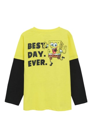 T-shirt SpongeBob en Carlo Tentacule SpongeBob - Geel 