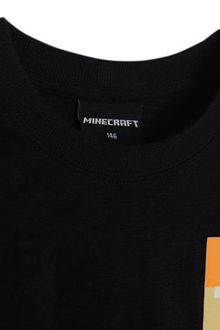 T-shirt Minicraft - Zwart