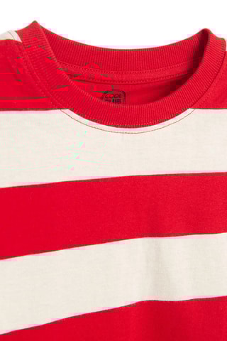 T-shirt - Rood en Ecru