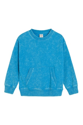 Sweater met Tie and Dye Effect - Turquoise