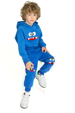 Sweater met Capuchon - Kobaltblauw