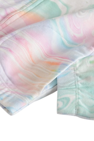 Sweater met Tie and Dye Effect - Lichtgroen en Wit