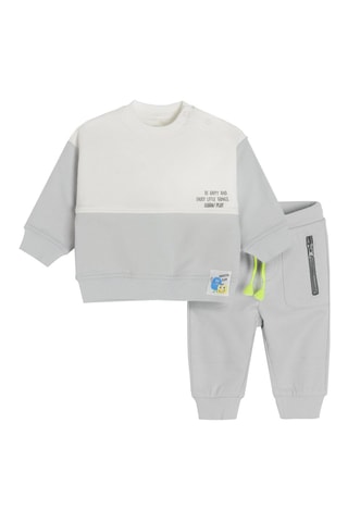 Sweater en Joggingbroek - Wit en Lichtgrjis