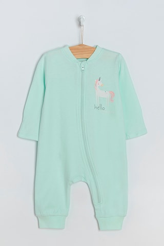 2 Rompertjes - Ecru en Zeegroen