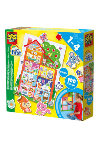 Ma première affiche avec des autocollants à décorer - Dès 1 an