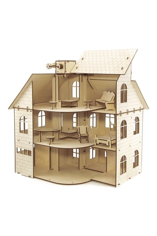 Puzzle maison poupée 3D en bois - 131 pièces - Des 14 ans