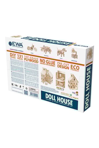 Puzzle maison poupée 3D en bois - 131 pièces - Des 14 ans