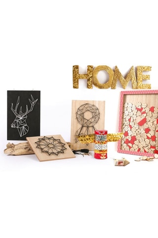 Tableau créatif en bois - 20 x 27,5 x 2,3 cm - Dès 14 ans