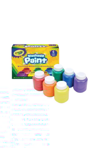 6 peintures lavables Classic Colours Washable Paint - Dès 3 ans