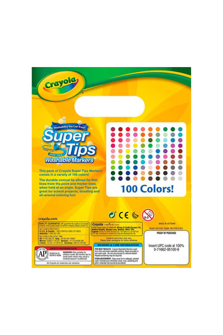 100 feutres lavables Supertips Dès 3 ans