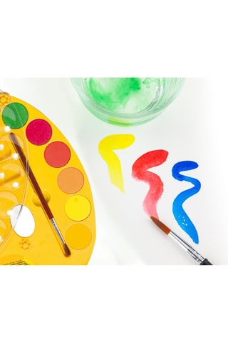 Palette de peinture aquarelle avec pinceau - Dès 3 ans