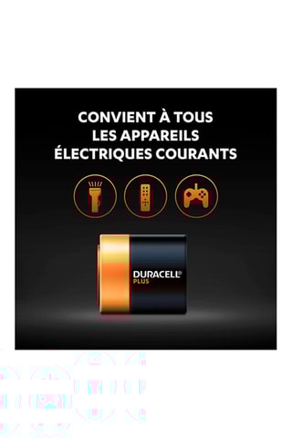 Pile D Duracell LR20 - Blister de 4 piles