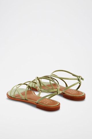 Sandales en cuir - 
Vert