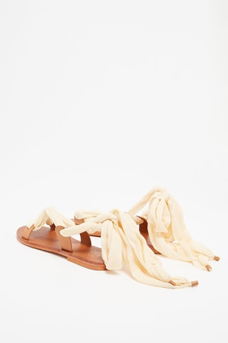 Sandales en cuir - 
Beige