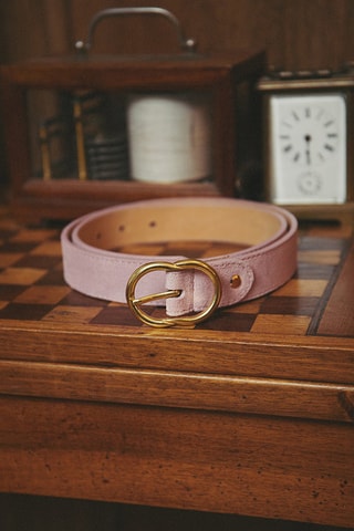 Ceinture en cuir Helene - Rose