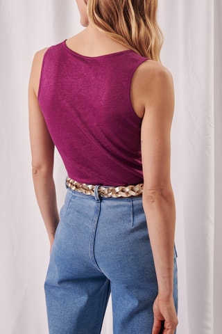 Linnen Hemd - 
Donkerpaars