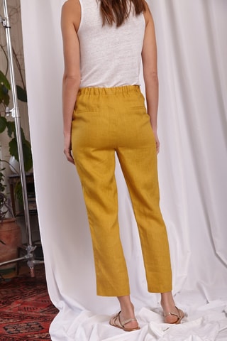 Pantalon en lin - 
Jaune