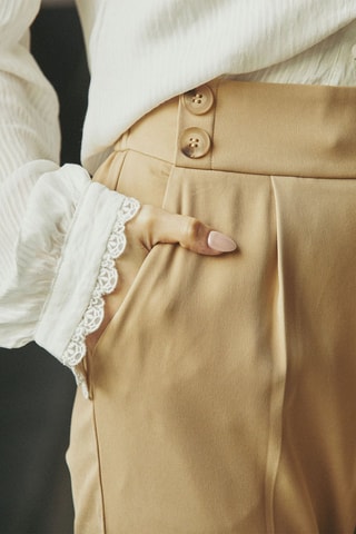 Pantalon droit Psalm - Beige