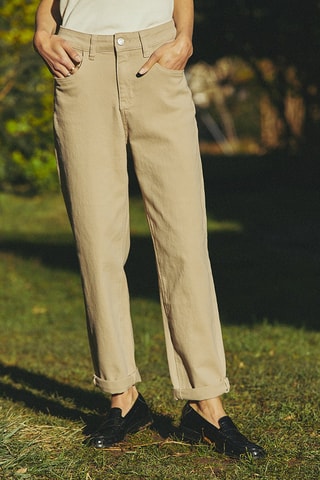 Pantalon taille haute Pepitte - Camel