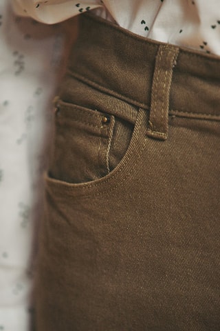 Pantalon droit taille haute Pepitte - Kaki