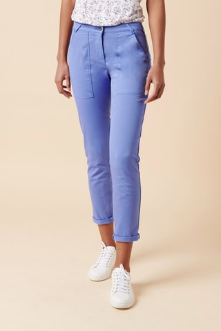 Pantalon cargo 7/8 en coton biologique Petrus - Mauve