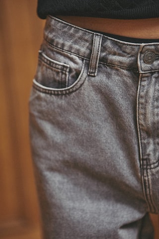 Jeans hoge taille Pervine - Grijs