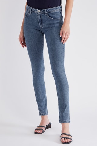 Jean 7/8 Pivoine - Bleu