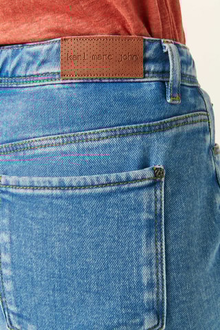 Jean droit en coton biologique - 
Bleu